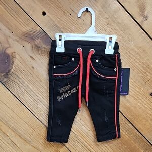 Elite Premium Black Kids Pants with Red Accents.  New With $65 Tag.